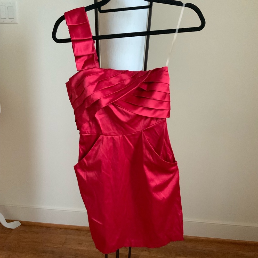 Charlotte Russe Satin One Shoulder Dress